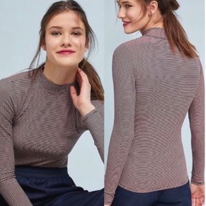 ANTHROPOLOGIE Postmark Everyday Striped Mock top S